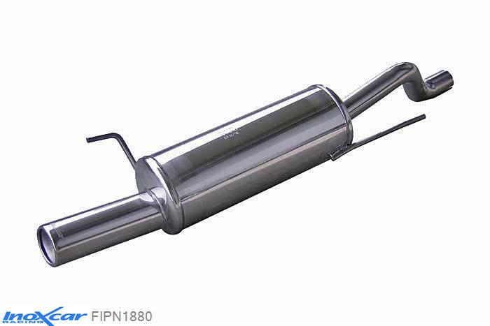 IX FIPN1880, Fiat Grande Punto (199) 1.4 TURBO T-JET (120PK) 2007- Diameter 50mm, Inoxcar Rear silencer 1X80mm Stainless steel, With E.E.C. homologation
