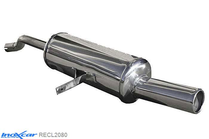 IX RECL2080, Renault Clio III (R) 1.5 DCi (68PK-86PK) 2005- Diameter 45mm, Inoxcar Rear silencer 1X80mm Stainless steel, With E.E.C. homologation