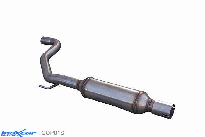 IX TCOP01S, Opel Corsa D OPC 1.6T Nurburgring (210PK) 2012- Diameter 54mm,5, Inoxcar Central pipe with silencer Stainless steel, With E.E.C. homologation