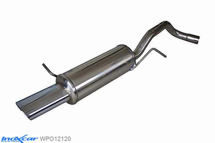 IX WPO12120, VW Polo V (9N) 1.8T GTI (150PK) 2006-2008, Inoxcar Rear silencer 1X120X80mm Stainless steel, With E.E.C. homologation