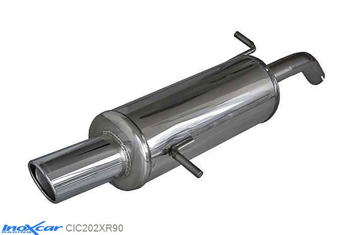 IX CIC202XR90, Citroen C2 (J) 1.4 / 1.4 VTR (75PK) 2003- Diameter 42mm, Inoxcar Rear silencer 1X90 X-RACE Stainless steel, With E.E.C. homologation