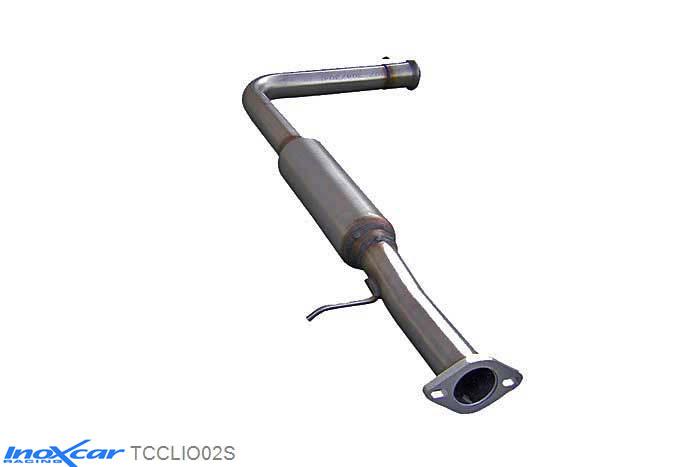 IX TCCLIO02S, Renault Clio I (B/C57) 2.0 WILLIAMS (150PK) -1998, Inoxcar Central pipe with silencer Stainless steel, Without E.E.C. homologation
