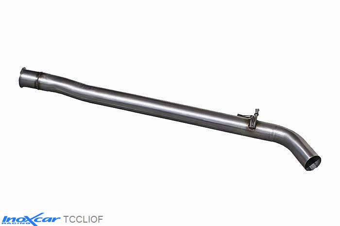 IX TCCLIOF, Renault Clio IV (R) RS 1.6 Turbo (200PK) 2013- , Diameter 63,5mm, Inoxcar Direct central pipe Stainless steel, Without E.E.C. homologation