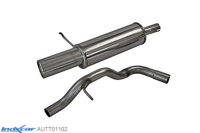 IX AUTT01102, Audi TT (8N) 1.8 TURBO 2WD (180PK) 1999-2005 Diameter 52mm, Inoxcar Rear silencer 1X102mm Stainless steel, Without E.E.C. homologation