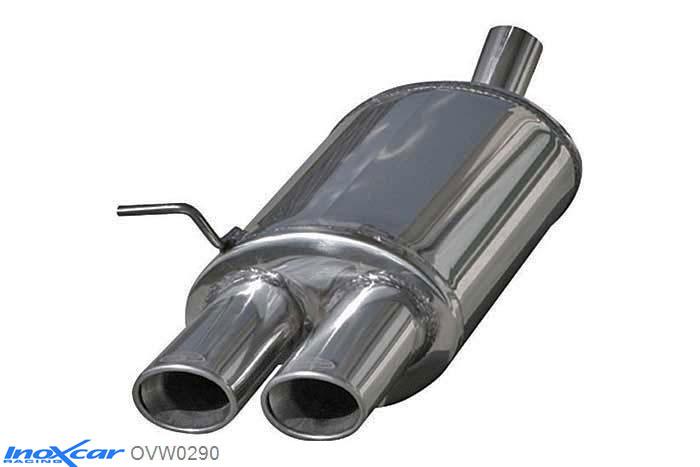 IX OVW0290, VW Golf IV 1.9 TDI (90PK) 1997- Diameter 55mm, Inoxcar Rear silencer 2X90X70mm Stainless steel, With E.E.C. homologation