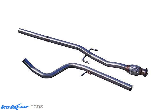 IX TCDS, Citroen DS3 1.6i 16V TURBO (155PK) 2010-  , Diameter 50mm, Inoxcar Direct central pipe (FLEX) Stainless steel, Without E.E.C. homologation