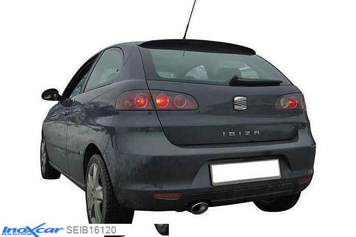 IX SEIB16120, Seat Ibiza IV (6L) 1.9 TDI FR (130PK) 2002-2006 Diameter 55mm, Inoxcar Rear silencer 1X120X80mm Stainless steel, With E.E.C. homologation