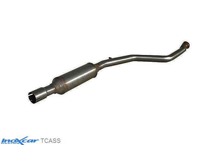 IX TCASS, Opel Astra H 1.6 16V TURBO (180PK) 2007-, Inoxcar Central pipe with silencer Stainless steel, With E.E.C. homologation