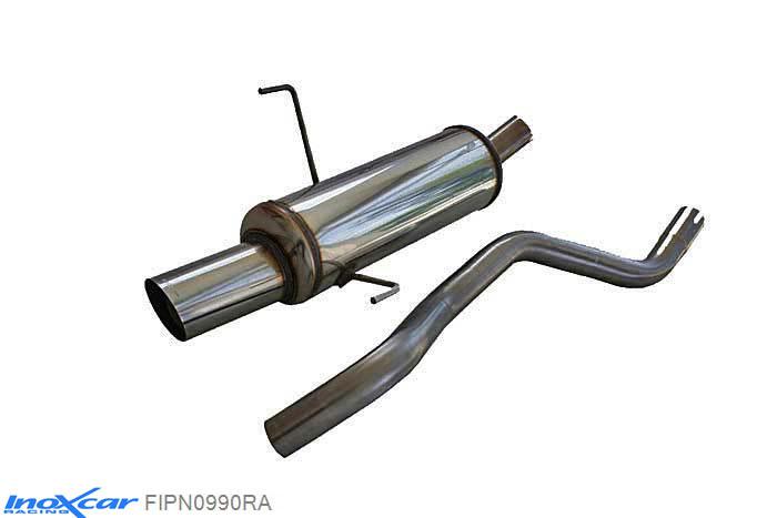 IX FIPN0990RA, Fiat Punto II (188) 1.8 16V HGT (131PK) 1999-2003 Diameter 50mm, Inoxcar Rear silencer 1X90 RALLY Stainless steel, With E.E.C. homologation