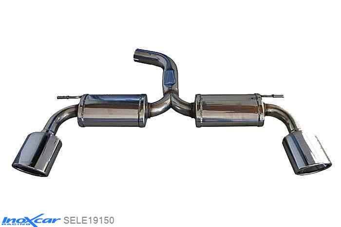 IX SELE19150, Seat Leon III (5F) CUPRA 2.0 (280PK), 2014-  , diameter 70mm, Inoxcar Rear silencer 1X150X105 obliquo Left and Right Stainless steel