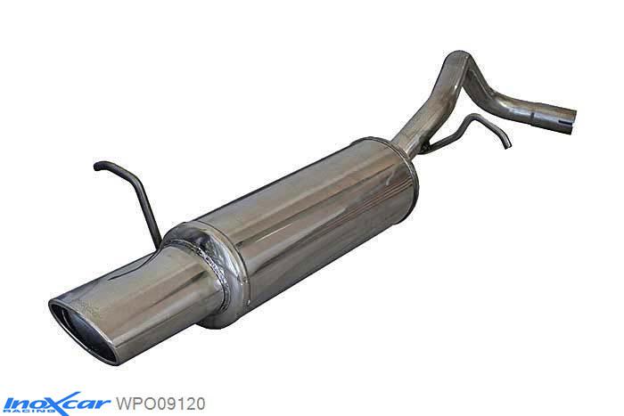 IX WPO09120, VW Polo V (9N) 1.4 (85PK-100PK) 2001-2008 Diameter 45mm, Inoxcar Rear silencer 1X120X80mm Stainless steel, With E.E.C. homologation