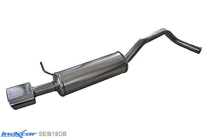 IX SEIB18OB, Seat Ibiza IV (6L) 1.9 TDI SPORT (100PK) 2003- Diameter 50mm, Inoxcar Rear silencer 1XFlat Oval Stainless steel, With E.E.C. homologation