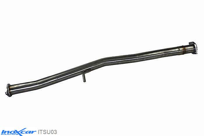 IX ITSU03, Subaru Impreza (GD/GG) 2.0 WRX TURBO 2001-, Inoxcar Direct central pipe (60mm) Stainless steel, Without E.E.C. homologation