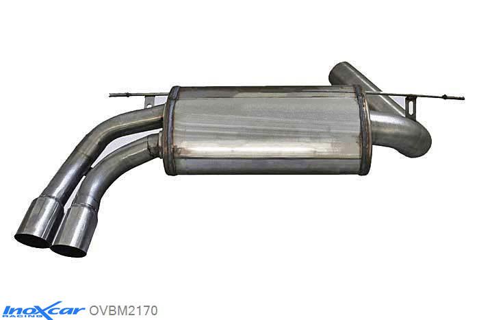 IX OVBM2170, BMW 4 serie (F32/F33/F36) 428i X-DRIVE 2.0 (245PK) incl. CABRIO, Inoxcar Rear silencer 2X70mm RACING Stainless steel, Without E.E.C. homologation