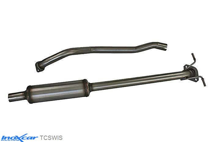 IX TCSWIS, Suzuki Swift (MZ/EZ) 1.6 16V SPORT (125PK) 2006-, Inoxcar Central pipe with silencer Stainless steel, Without E.E.C. homologation