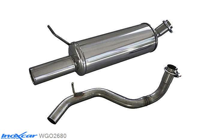 IX WGO2680, VW Golf IV 1.9 TDI (90PK) 1997- Diameter 55mm, Inoxcar Rear silencer 1X80mm Stainless steel, With E.E.C. homologation
