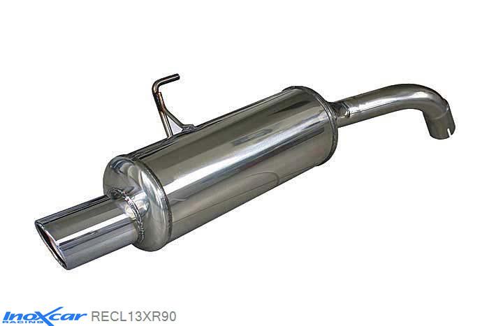 IX RECL13XR90, Renault Clio II (B) RS 2.0 fase2 (172PK) 2002-2003 Diameter 54mm, Inoxcar Rear silencer 1X90 X-RACE Stainless steel, With E.E.C. homologation