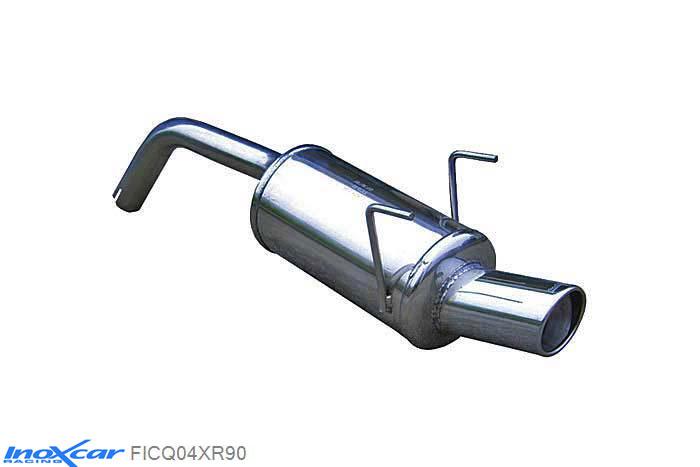 IX FICQ04XR90, Fiat 500 (312) 1.3 MJET (75PK) 2007- Diameter 42mm, Inoxcar Rear silencer 1X90 X-RACE Stainless steel, With E.E.C. homologation