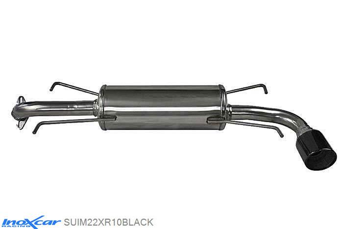 IX SUIM22XR10BLACK, Subaru Impreza (G3) 2.5 WRX (230PK) 2008-, Inoxcar Rear silencer 1X100 X-RACE BLACK EDITION Stainless steel, With E.E.C. homologation