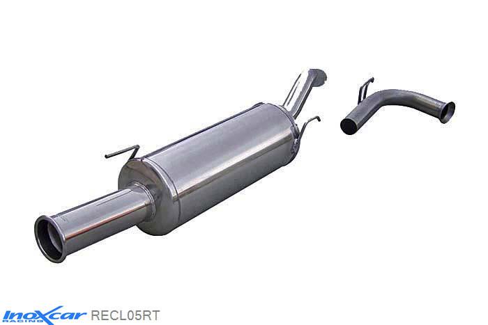 IX RECL05RT, Renault Clio I (B/C57) 2.0 WILLIAMS (150PK) -1998, Inoxcar Rear silencer 1X76 Retro Style Stainless steel, With E.E.C. homologation