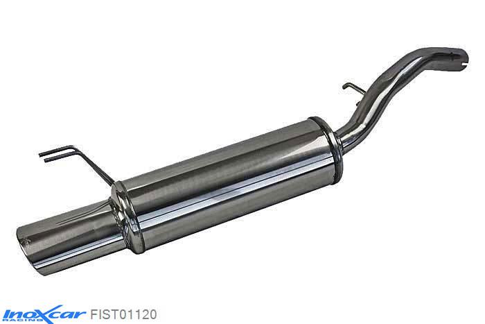 IX FIST01120, Fiat Stilo (192) 1.4 16V (95PK) 2003-2007, Inoxcar Rear silencer 1X120X80mm Stainless steel, With E.E.C. homologation