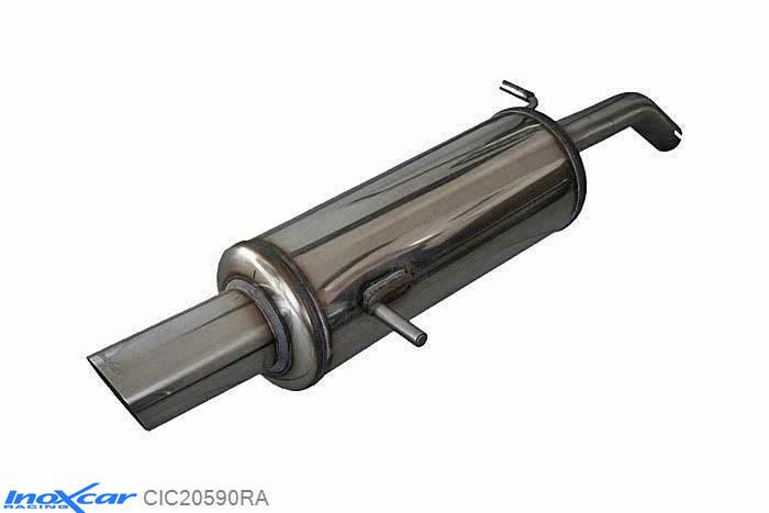 IX CIC20590RA, Citroen C2 (J) 1.6 16V VTS (125PK) 2003- Diameter 45mm, Inoxcar Rear silencer 1X90 RALLY Stainless steel, With E.E.C. homologation