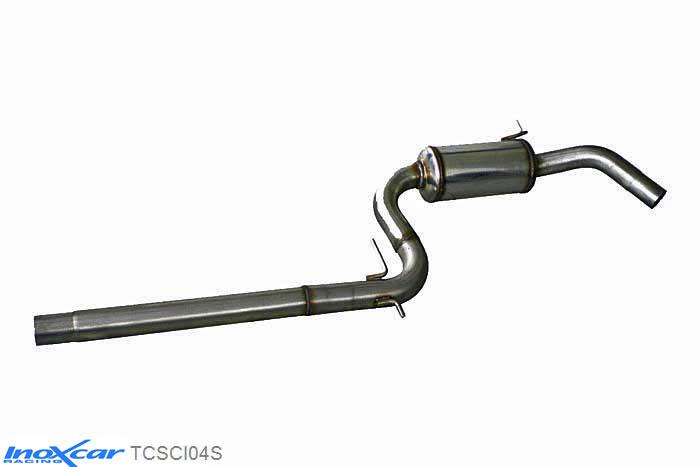 IX TCSCI04S, VW Scirocco III 2.0 TDi (140PK) 2008-, Inoxcar Central pipe with silencer Stainless steel, Without E.E.C. homologation
