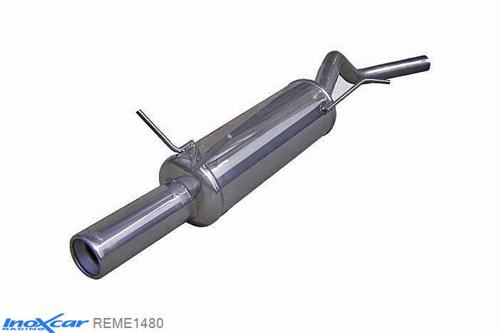 IX REME1480, Renault Megane I (DA) 1.6 16V (108PK) -2002 Diameter 50mm, Inoxcar Rear silencer 1X80mm Stainless steel, With E.E.C. homologation