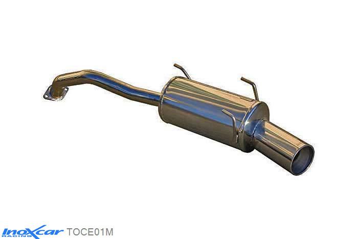 IX TOCE01M, Toyota Celica (T20) GT FOUR 4WD TURBO ST205 1994-, Inoxcar Rear silencer 1X120 MEGA Stainless steel, Without E.E.C. homologation