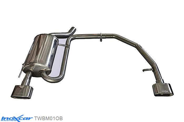 IX TWBM01OB, BMW 3 serie (E46) 320D (150PK) 1999- Diameter 60mm, Inoxcar Rear Rear silencerencer left / right 1XFlat Oval Stainless steel, Without E.E.C. homologation