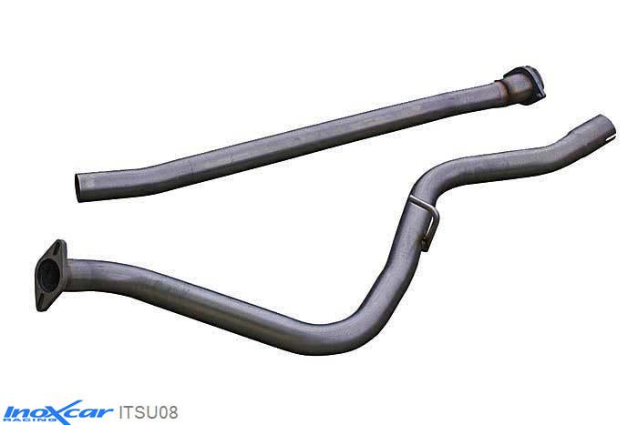 IX ITSU08, Subaru Impreza (G3) 2.5 WRX (230PK) 2008-, Inoxcar Direct central pipe (diam.63,5) Stainless steel, Without E.E.C. homologation