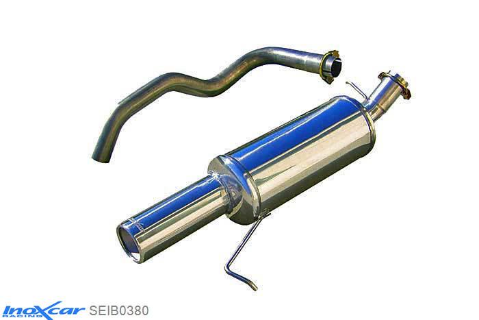 IX SEIB0380, Seat Ibiza II (6K) 1.4 16V (101PK) 2000-2002 Diameter 45mm, Inoxcar Rear silencer 1X80mm Stainless steel, With E.E.C. homologation