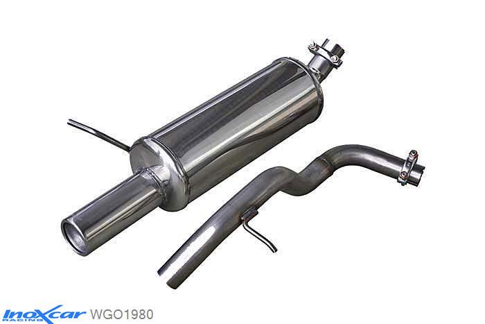 IX WGO1980, VW Golf IV 1.4 16V (75PK) 1997-2003 Diameter 45mm, Inoxcar Rear silencer 1X80mm Stainless steel, With E.E.C. homologation