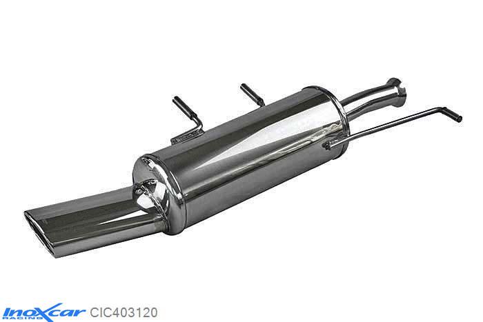 IX CIC403120, Citroen C4 (L) 2.0 16V VTR (136PK) 2005-, Inoxcar Rear silencer 1X120X80mm Stainless steel, With E.E.C. homologation
