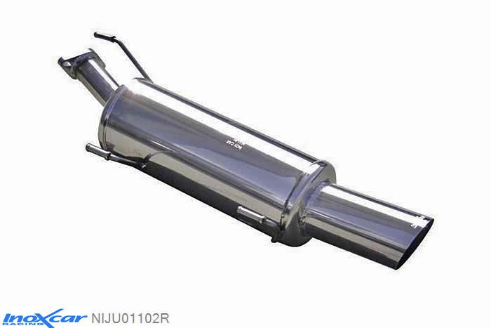 IX NIJU01102R, Nissan Juke (F15) 1.6 DIG-T 2WD (190PK) 2011-, Inoxcar Rear silencer 1X102mm RACING Stainless steel, With E.E.C. homologation