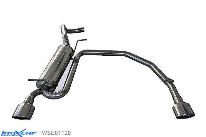 IX TWSE01120, Seat Ibiza IV (6L) 1.4 16V (100PK) 2002-2006 Diameter 45mm, Inoxcar Rear Rear silencerencer left / right 1X120X80mm Stainless steel, With E.E.C. homologation