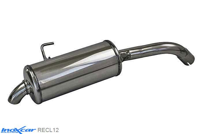 IX RECL12, Renault Clio II (B) RS 2.0 fase1 (172PK) 2000-2001 Diameter 54mm, Inoxcar Rear silencer 1 Stainless steel, With E.E.C. homologation