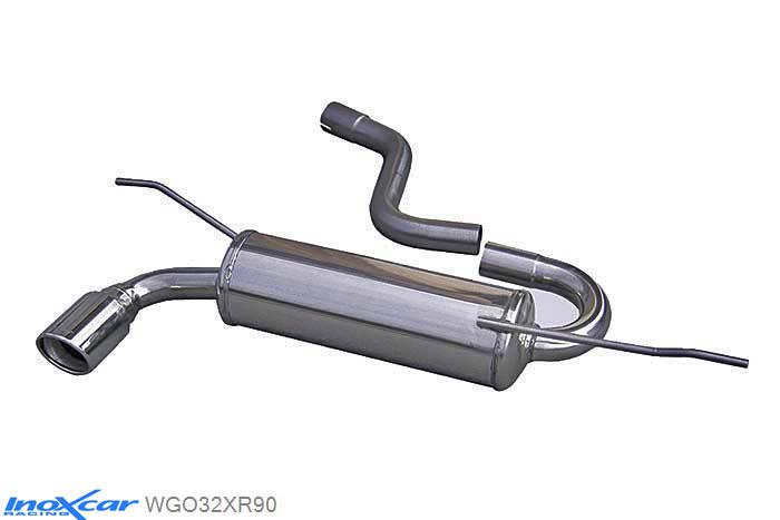 IX WGO32XR90, VW Golf V 1.9 TDI (105PK) 2004- Diameter 55mm, Inoxcar Rear silencer 1X90 X-RACE Stainless steel, With E.E.C. homologation
