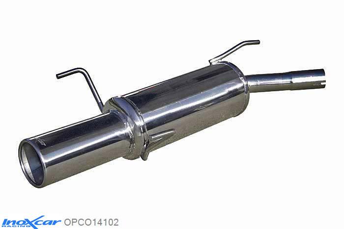 IX OPCO14102, Opel Corsa C 1.7 16V CDTi (101PK) 2003-2006 Diameter 45mm, Inoxcar Rear silencer 1X102mm Stainless steel, With E.E.C. homologation