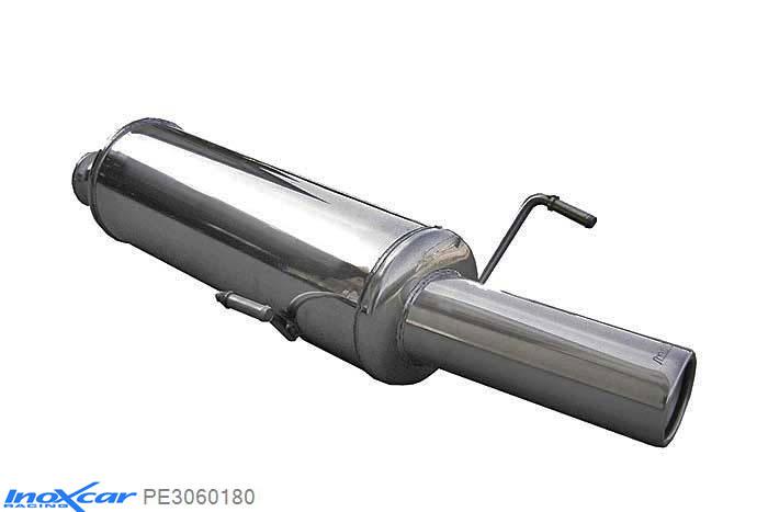 IX PE3060180, Peugeot 306 1.4 (75PK) 1997-2001, Inoxcar Rear silencer 1X80mm Stainless steel, With E.E.C. homologation