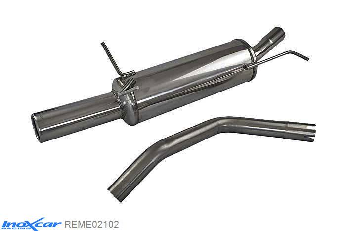 IX REME02102, Renault Megane I (DA) 1.6 Coupe (90PK) 1996- Diameter 50mm, Inoxcar Rear silencer 1X102mm Stainless steel, With E.E.C. homologation