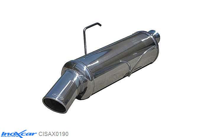IX CISAX0190, Citroen Saxo 1.6 16V VTS (118PK) 1999-  , Diameter 50mm, Inoxcar Rear silencer 1X90X70mm Stainless steel, With E.E.C. homologation