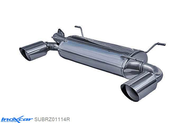 IX SUBRZ01114R, Subaru BRZ (ZC) 2.0 (200PK) 2012-, Inoxcar Rear silencer 1X114 RACING Left and Right Stainless steel