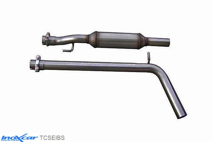 IX TCSEIBS, Seat Ibiza V (6J) 1.4 Tsi BOCCANEGRA (180PK) 2010-, Inoxcar Central pipe with silencer Stainless steel, With E.E.C. homologation