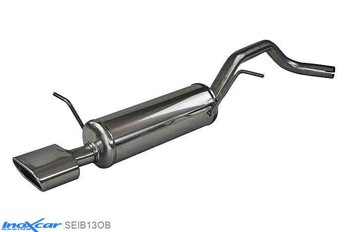 IX SEIB13OB, Seat Ibiza IV (6L) 1.4 16V (100PK) 2002-2006 Diameter 45mm, Inoxcar Rear silencer 1XFlat Oval Stainless steel, With E.E.C. homologation