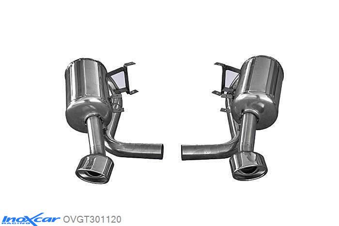 IX OVGT301120, Porsche 911 (996) serie 996 GT3 RS (381PK) 2003-2004, Inoxcar Rear silencer 1X120X80mm OBLIQUO Left and Right Stainless steel, Without E.E.C. homologation