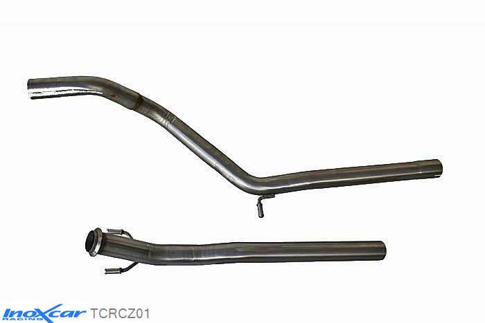 IX TCRCZ01, Peugeot RCZ (4J) 1.6 THP (200PK) 2010-, Inoxcar Direct central pipe (O 63,5) Stainless steel, Without E.E.C. homologation