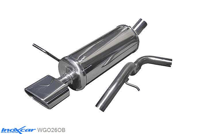 IX WGO26OB, VW Golf IV 1.9 TDI (90PK) 1997- Diameter 55mm, Inoxcar Rear silencer 1XFlat Oval Stainless steel, With E.E.C. homologation