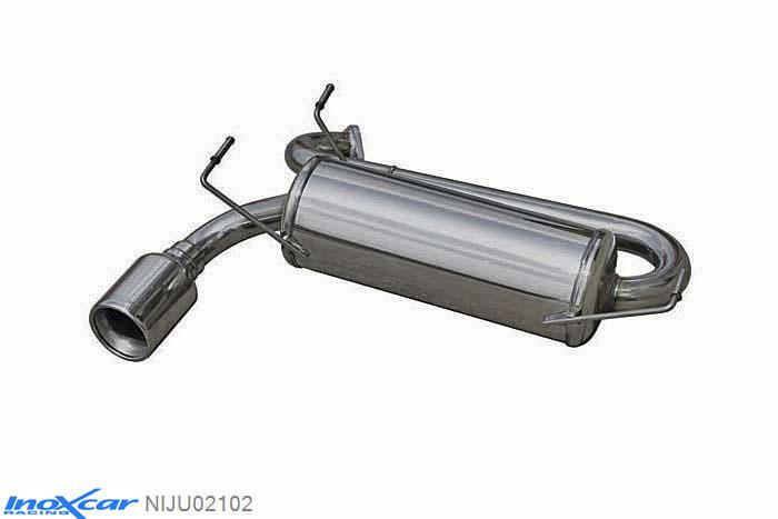 IX NIJU02102, Nissan Juke (F15) 1.6 Turbo 4WD (190PK) 2011-, Inoxcar Rear silencer 1X102mm Stainless steel, With E.E.C. homologation