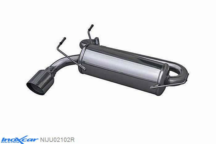 IX NIJU02102R, Nissan Juke (F15) 1.6 Turbo 4WD (190PK) 2011-, Inoxcar Rear silencer 1X102mm RACING Stainless steel, With E.E.C. homologation